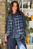 Paloma Tela Peter Pan Blouse Navy